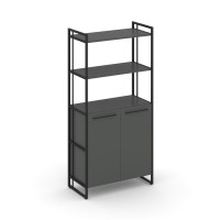 Rift Шкаф 4 ниши широкий RF.SS-44 Антрацит NEW/Металл Черный/Черный Ручки 798*396*1648