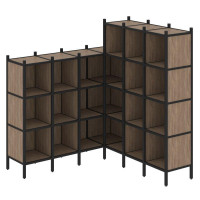 Loft Угловой внутренний стеллаж VR.L-50 Дуб Аризона/Металл Черный 1694*1694*1869