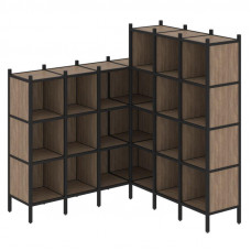 Loft Угловой внутренний стеллаж VR.L-50 Дуб Аризона/Металл Черный 1694*1694*1869