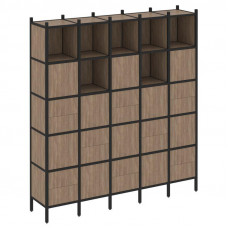 Loft Прямой стеллаж VR.L-10 Дуб Аризона/Металл Черный 2110*446*2280