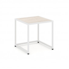 Loft Стол журнальный VR.L-SJK-45 Денвер Светлый/Металл Белый 450*450*450