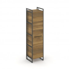 Rift Шкаф 4 ниши узкий RF.SU-41 (L) Сандал Янтарный/Металл Антрацит/Черный Ручки 420*396*1648