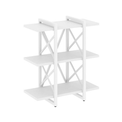Loft Стеллаж на рег. опорах-3 полки VR.L-MST.O-3.4V Белый Бриллиант/Металл Белый 800*400*910
