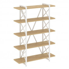 Loft Стеллаж на рег. опорах-5 полок VR.L-MST.O-5.8V Тиквуд Светлый/Металл Белый 1200*400*1650