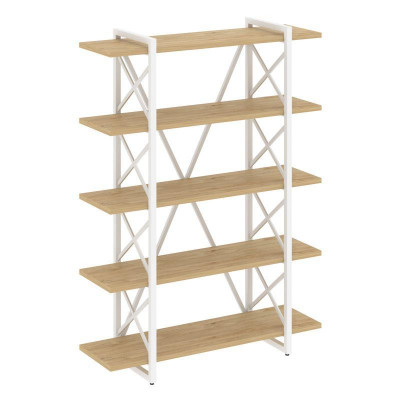 Loft Стеллаж на рег. опорах-5 полок VR.L-MST.O-5.8V Тиквуд Светлый/Металл Белый 1200*400*1650