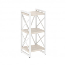 Loft Стеллаж на рег. опорах-3 полки VR.L-MST.O-3.4 Денвер Светлый/Металл Белый 400*400*910