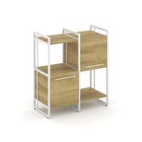 Rift Шкаф комбинированый RF.NS-005 Дуб Винченцо/Металл Белый/Белый Ручки 820*396*924