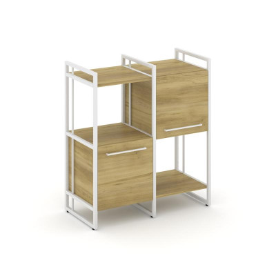 Rift Шкаф комбинированый RF.NS-005 Дуб Винченцо/Металл Белый/Белый Ручки 820*396*924