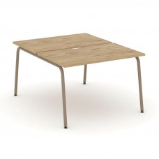 Estetica Рабочая станция 2 места ES.D.RS-2.2-VK Тиквуд Светлый/Металл Латте 1180*1500*750