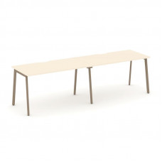 Estetica Рабочая станция 2 места ES.RS-2.3-VP Сатин/Металл Латте 2760*730*750