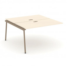 Estetica Двойной наборный элемент рабочей станциии ES.2.NRS-3-LK Сатин/Металл Латте 1380*1500*750