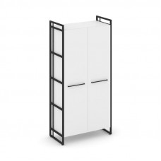 Rift Шкаф 4 ниши широкий RF.SS-41 Белый Бриллиант/Металл Черный/Черный Ручки 798*396*1648