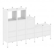 Loft Прямой стеллаж VR.L-19 Белый Бриллиант/Металл Белый 2110*446*1458