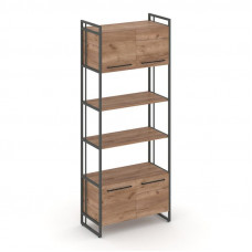 Rift Шкаф 5 ниш широкий RF.SS-54 Дуб Табак/Металл Антрацит/Черный Ручки 798*396*2010