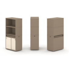 Estetica Набор №3 Тумба одиночная+высокая надставка ES.NB.1V-3 Латте/Сатин 750*410*1520