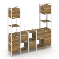 Rift Шкаф комбинированый RF.NS-001 Сандал Янтарный/Металл Белый/Белый Ручки 2020*396*2010