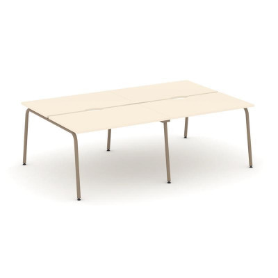 Estetica Рабочая станция 4 места ES.D.RS-4.2-VK Сатин/Металл Латте 2360*1500*750