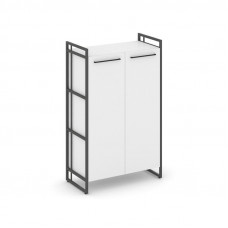 Rift Шкаф 3 ниши широкий RF.SS-31 Белый Бриллиант/Металл Антрацит/Черный Ручки 798*396*1286