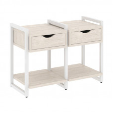 Loft Тумба на регулируемых опорах VR.L-TN-1.O Денвер Светлый/Металл Белый 970*460*719