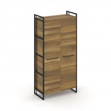 Rift Шкаф 4 ниши широкий RF.SS-41 Сандал Янтарный/Металл Черный/Черный Ручки 798*396*1648