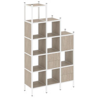 Loft Прямой стеллаж VR.L-21 Дуб Аттик/Металл Белый 1278*446*2280