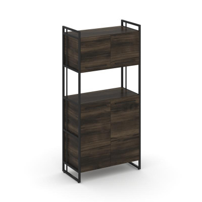 Rift Шкаф 4 ниши широкий RF.SS-42 Дуб Мали/Металл Черный/Черный Ручки 798*396*1648