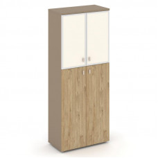 Estetica Шкаф высокий широкий ES.ST-1.7R I Латте/Тиквуд Светлый/Лакобель ivory 800*420*1977