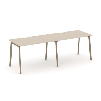 Estetica Рабочая станция 2 места ES.RS-2.2-VP Капучино/Металл Латте 2360*730*750