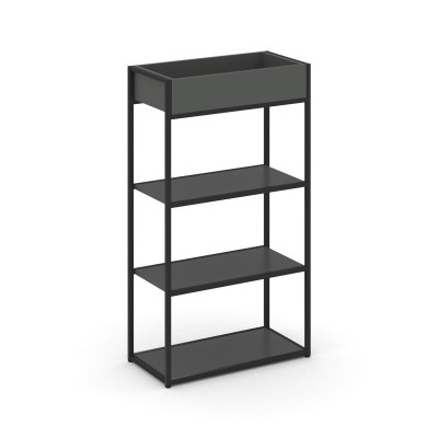 Rift Стеллаж металлический высокий приставной RF.STM-001 Антрацит NEW/Металл Черный 596*350*1250