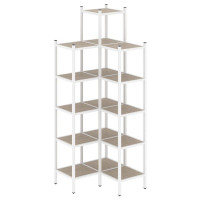 Loft Угловой внутренний стеллаж VR.L-46 Дуб Аттик/Металл Белый 862*862*2280