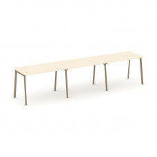 Estetica Рабочая станция 3 места ES.RS-3.2-VP Сатин/Металл Латте 3540*730*750