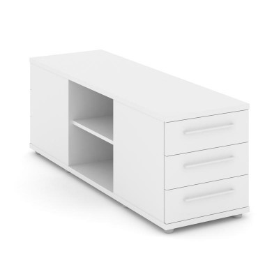 Rift Тумба опорная/приставная RF.TOPD-001 Белый Бриллиант/Белый Ручки 1232*450*523