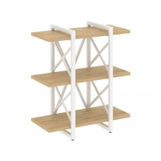 Loft Стеллаж на рег. опорах-3 полки VR.L-MST.O-3.4V Тиквуд Светлый/Металл Белый 800*400*910