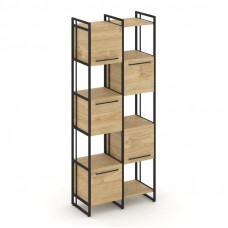 Rift Шкаф комбинированый RF.NS-003 Тиквуд Светлый/Металл Черный/Черный Ручки 820*396*2010