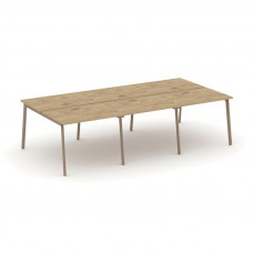 Estetica Рабочая станция 6 мест ES.D.RS-6.1-LP Тиквуд Светлый/Металл Латте 2940*1500*750