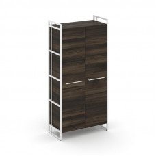 Rift Шкаф 4 ниши широкий RF.SS-41 Дуб Мали/Металл Белый/Белый Ручки 798*396*1648