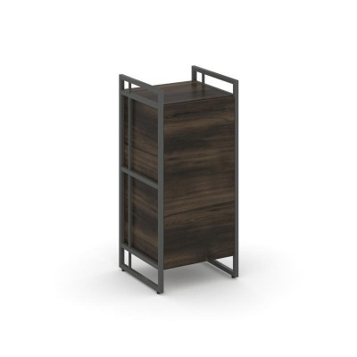 Rift Шкаф 2 ниши узкий RF.SU-21 (L) Дуб Мали/Металл Антрацит/Черный Ручки 420*396*924