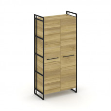 Rift Шкаф 4 ниши широкий RF.SS-41 Дуб Винченцо/Металл Черный/Черный Ручки 798*396*1648