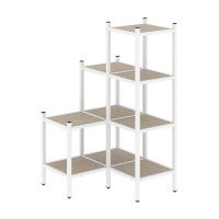 Loft Угловой внутренний стеллаж VR.L-36 Дуб Аттик/Металл Белый 862*862*1458