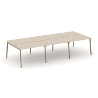 Estetica Рабочая станция 6 мест ES.D.RS-6.2-VP Капучино/Металл Латте 3540*1500*750