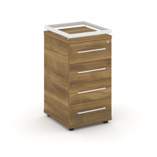 Rift Тумба приставная+рамка RF.TPR-002 Сандал Янтарный/Металл Белый/Белый Ручки 416*460*797