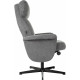 Кресло Бюрократ _Baron с пуфом серый