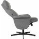 Кресло Бюрократ _Baron с пуфом серый