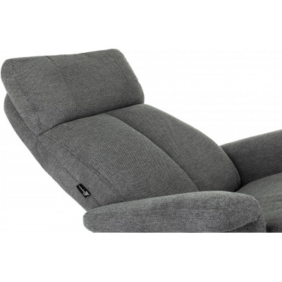 Кресло Бюрократ _Baron с пуфом серый