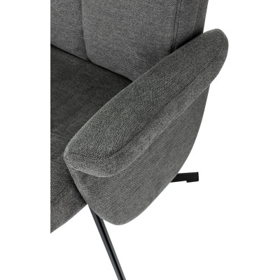 Кресло Бюрократ _Baron с пуфом серый