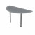 Стол-приставка полукруг Р.К-1.68 Серый