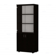 Шкаф для документов высокий, прозрачное стекло Р.Ш-2СБ Венге