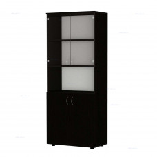 Шкаф для документов высокий, прозрачное стекло Р.Ш-4СБ Венге