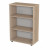 Шкаф для документов средний, прозрачное стекло Р.Шс-3СБ Дуб молочный