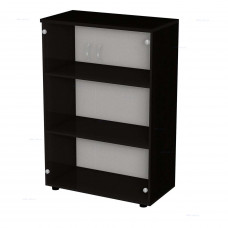 Шкаф для документов средний, прозрачное стекло Р.Шс-3СБ Венге